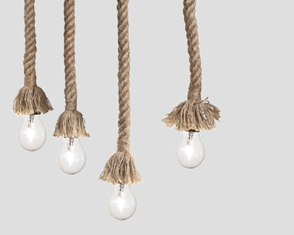 Pendelleuchte Jute-Seil Dialma Brown