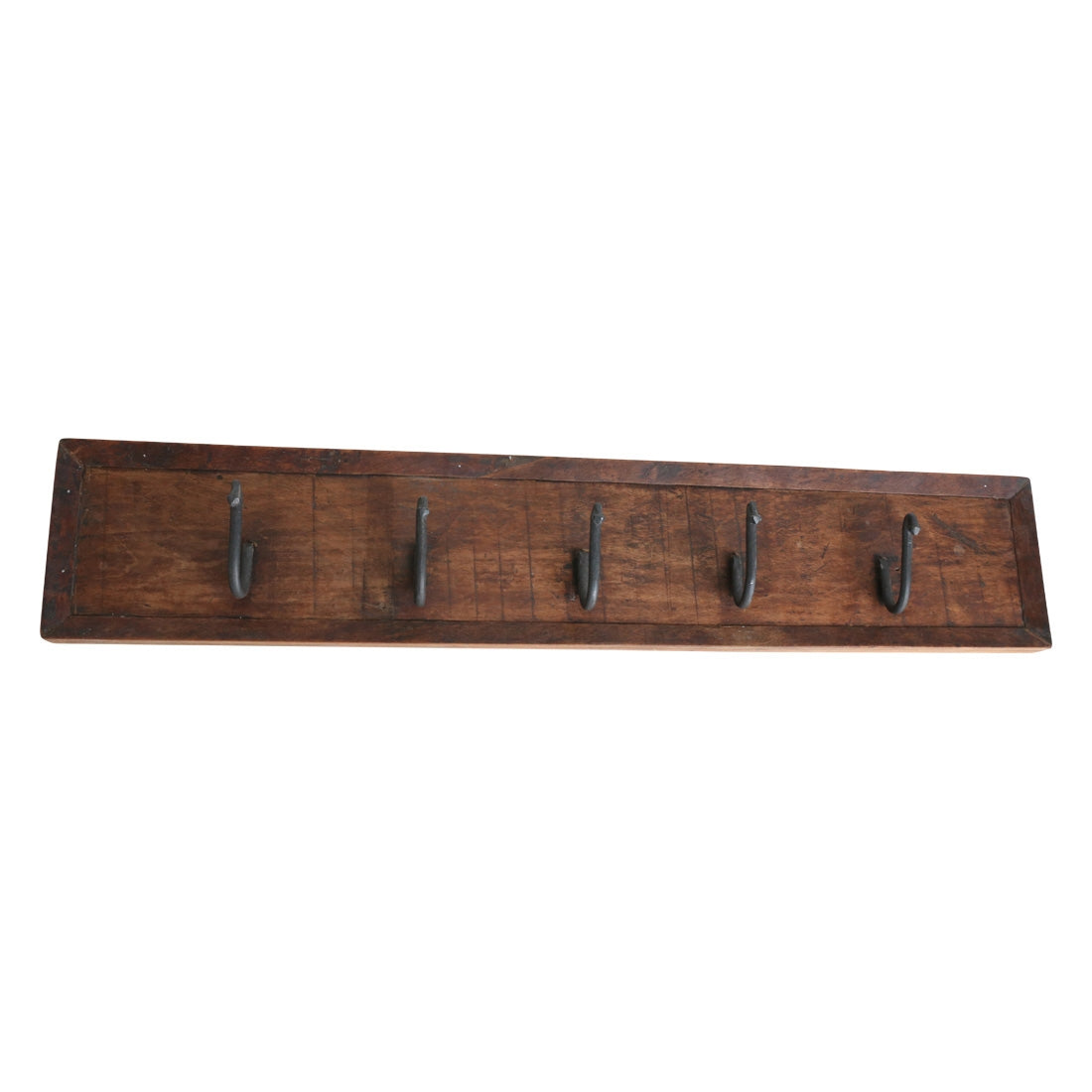 Wandgarderobe aus Holz Vintage mit fünf Haken - Factory Kollektion