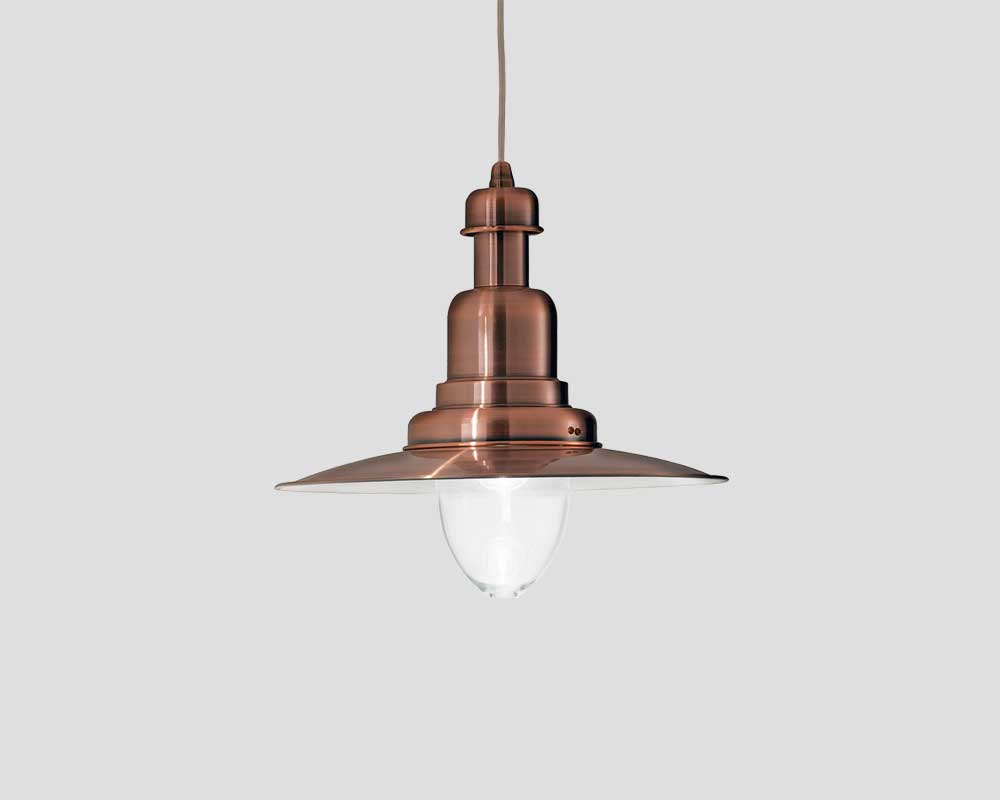 Hängeleuchte Industrial Kupferfinish Dialma Brown