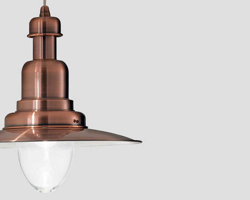 Hängeleuchte Industrial Kupferfinish Dialma Brown