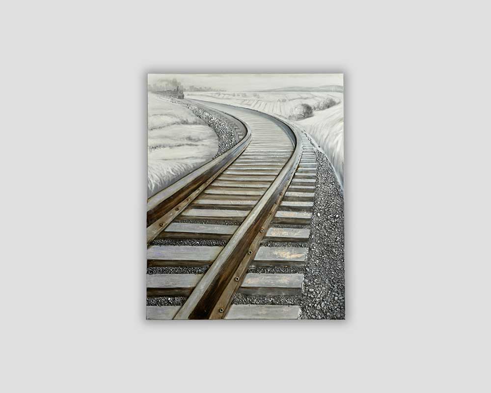 Bild 3D auf Leinwand Railtrain XL