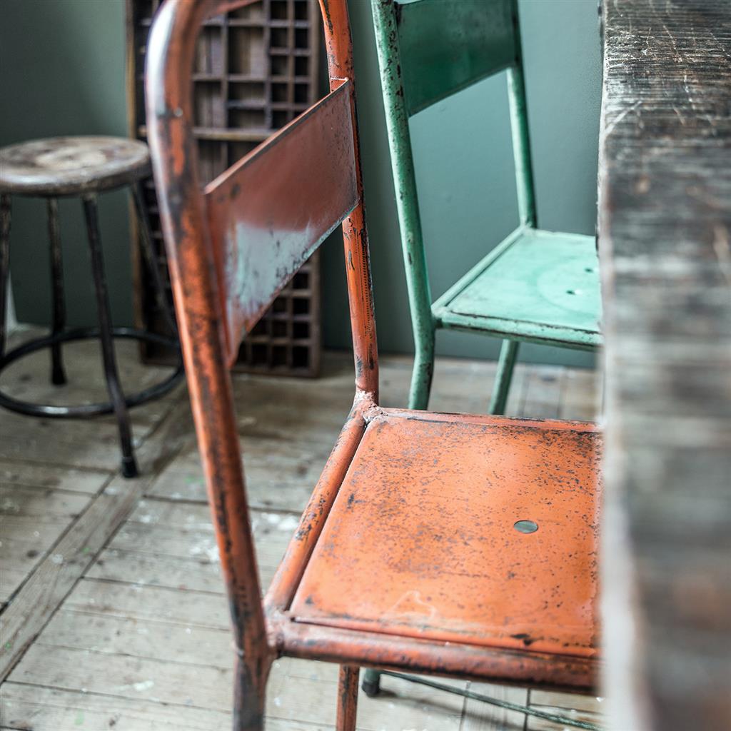 Originaler Java-Stuhl in Vintage-orange