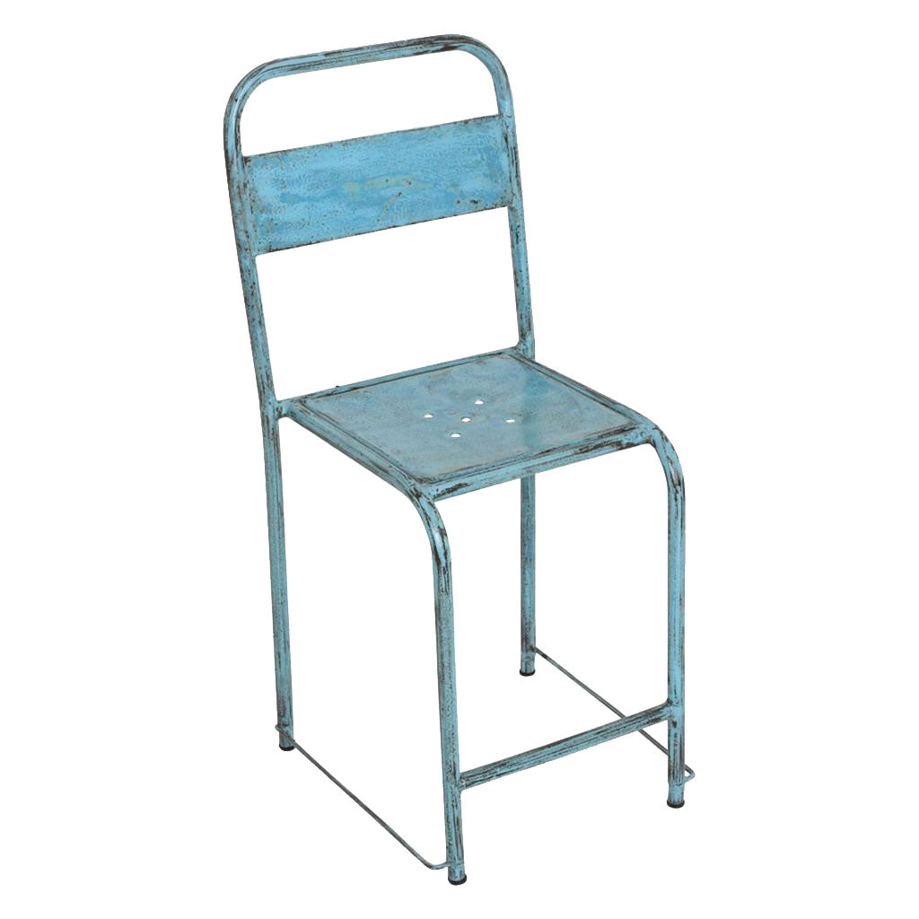 Originaler Java-Stuhl in Vintage-hellblau