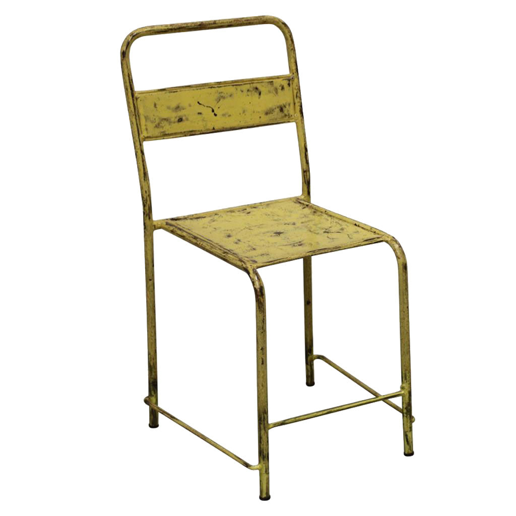 Originaler Java-Stuhl in Vintage-gelb