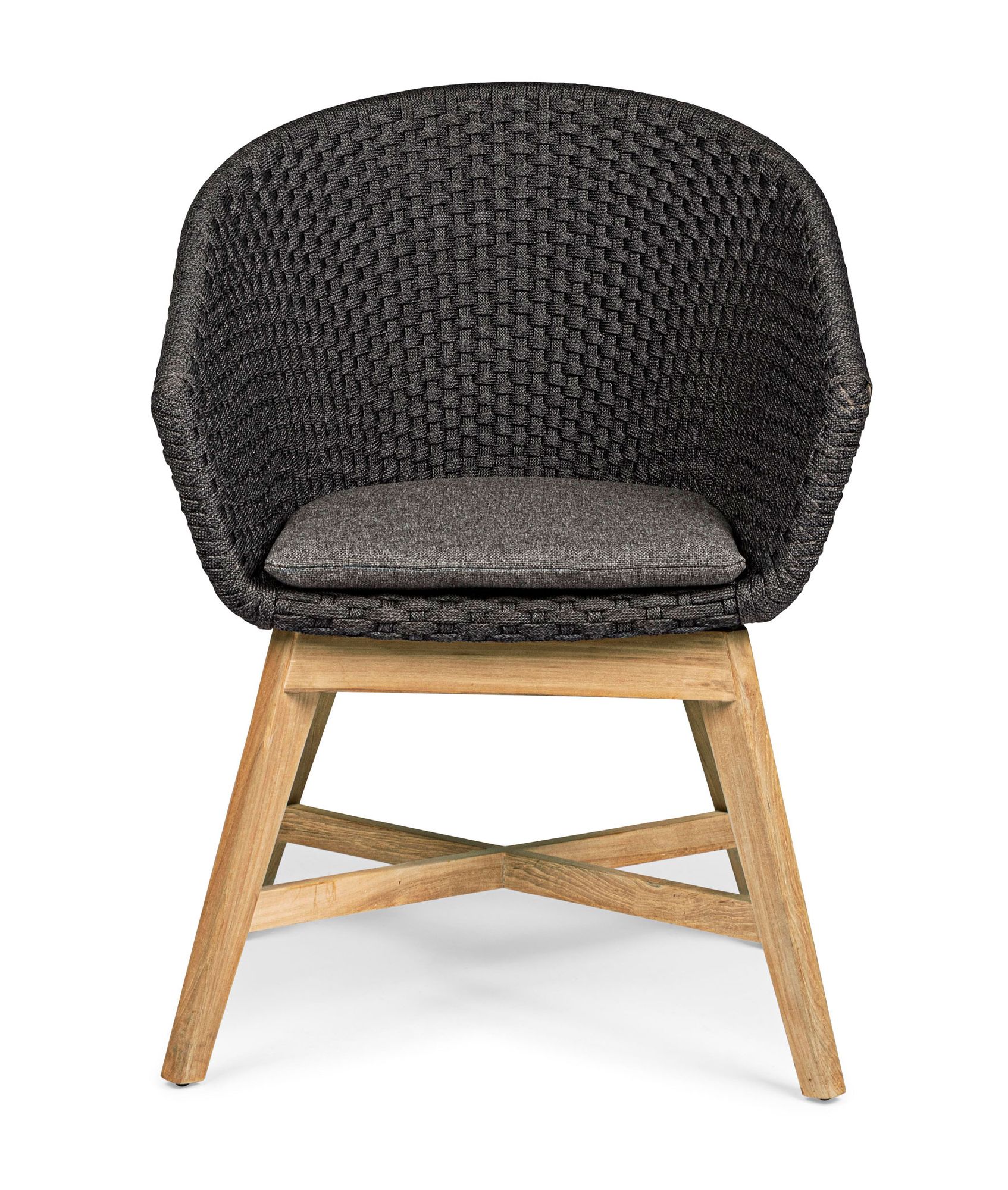 Outdoor Stuhl Coachella mit Armlehnen und Sitzkissen Anthrazit | Bizzotto bei STUFF Shop kaufen