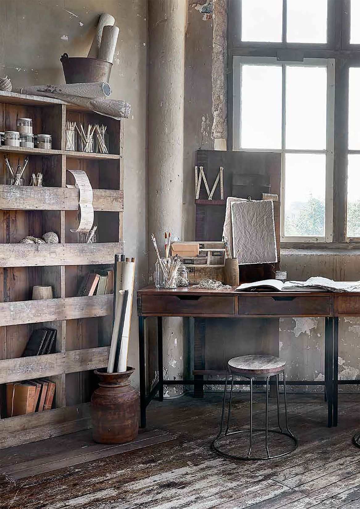 Schreibtisch Industrial Style mit Schubladen | STUFF Loft