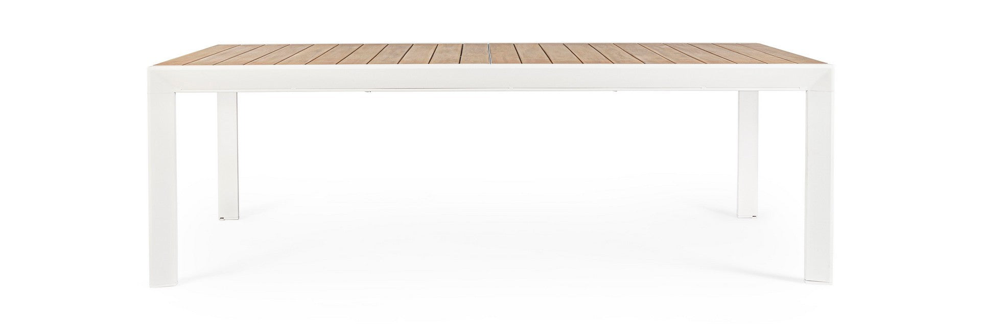 Outdoor Esstisch Belmar Weiß ausziehbar 220/340 in Holzoptik mit Aluminiumgestell | Bizzotto bei STUFF Shop kaufen