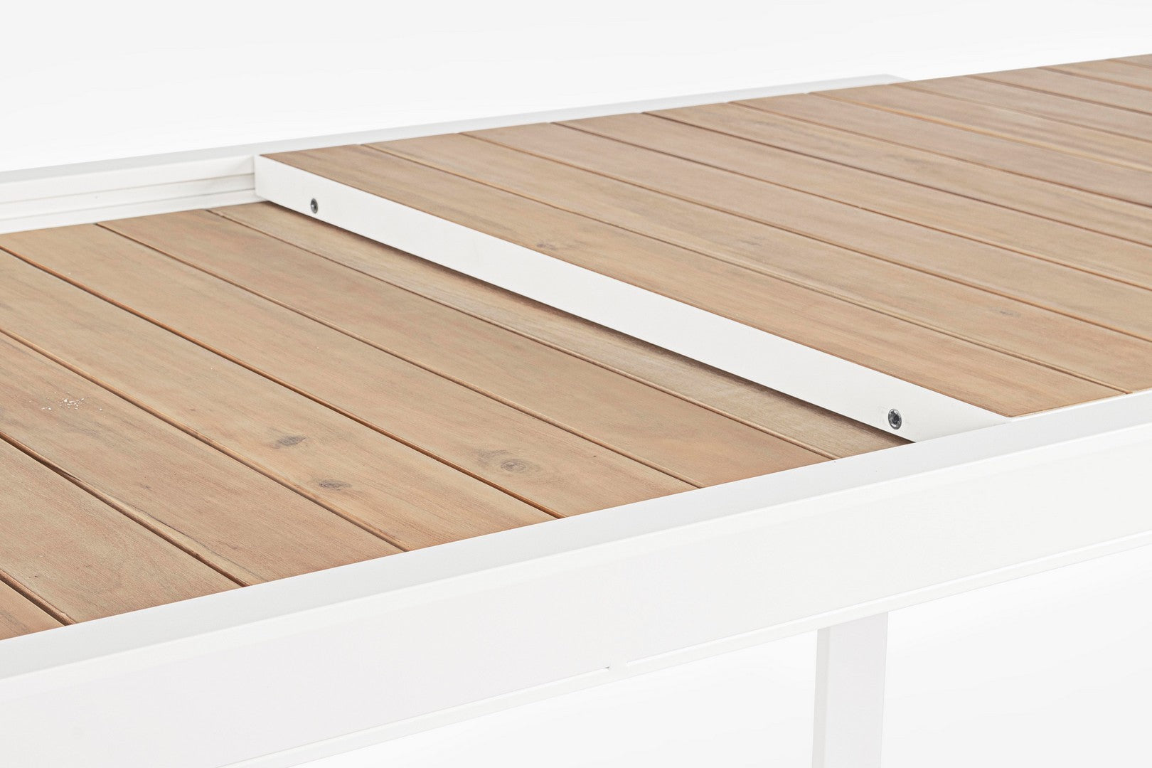 Outdoor Esstisch Belmar Weiß ausziehbar 220/340 in Holzoptik mit Aluminiumgestell | Bizzotto bei STUFF Shop kaufen