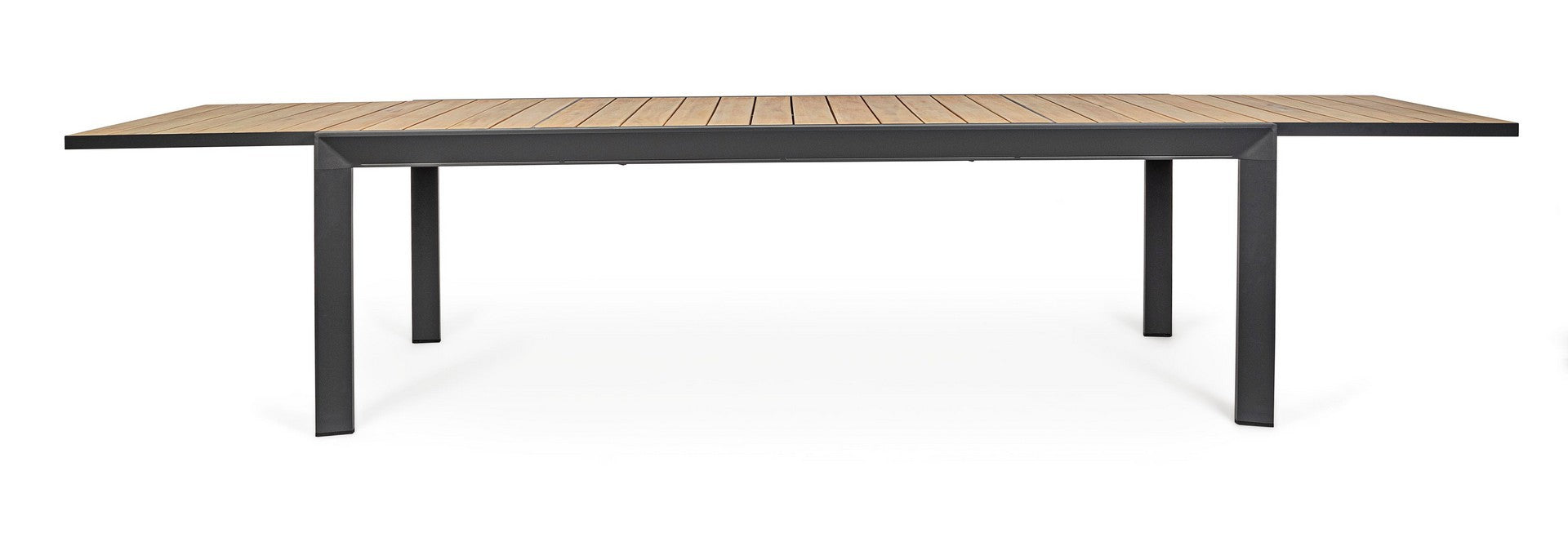 Outdoor Esstisch Belmar Anthrazit ausziehbar 220/340 in Holzoptik mit Aluminiumgestell | Bizzotto bei STUFF Shop kaufen