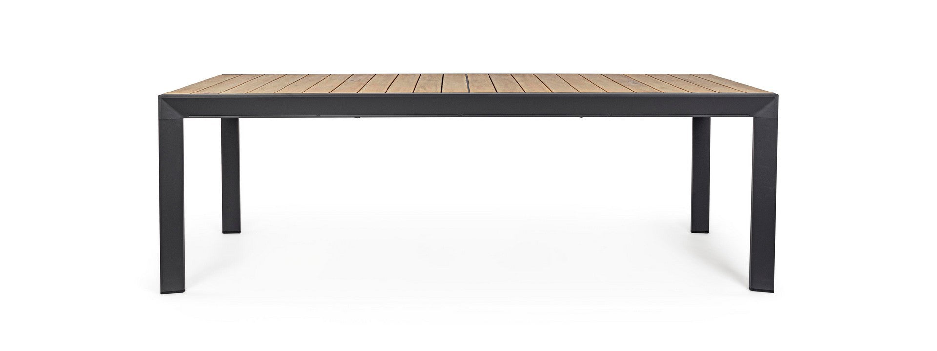 Outdoor Esstisch Belmar Anthrazit ausziehbar 220/340 in Holzoptik mit Aluminiumgestell | Bizzotto bei STUFF Shop kaufen