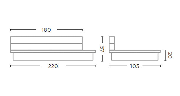 Maße Outdoor-Lounge Sofa Magnus aus massivem Teakholz Natural Grey