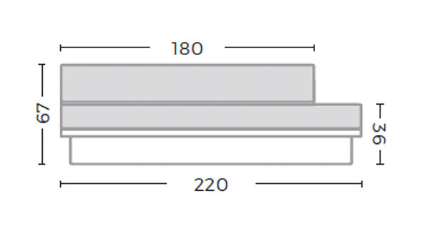Maße Outdoor-Lounge Sofa Magnus aus massivem Teakholz Natural Grey