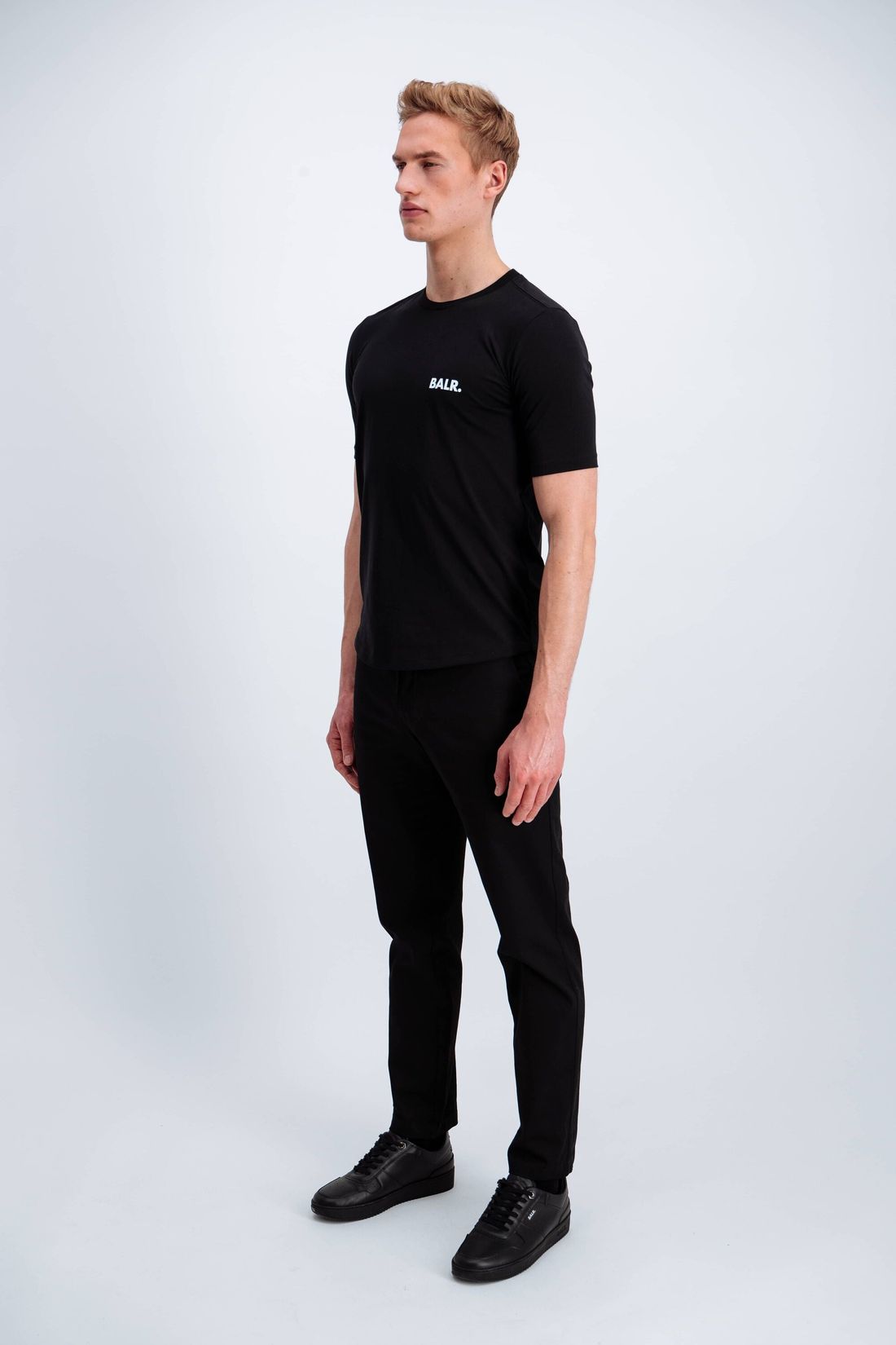 BALR. Herren T-Shirt Athletic Small Branded Chest Jet Black