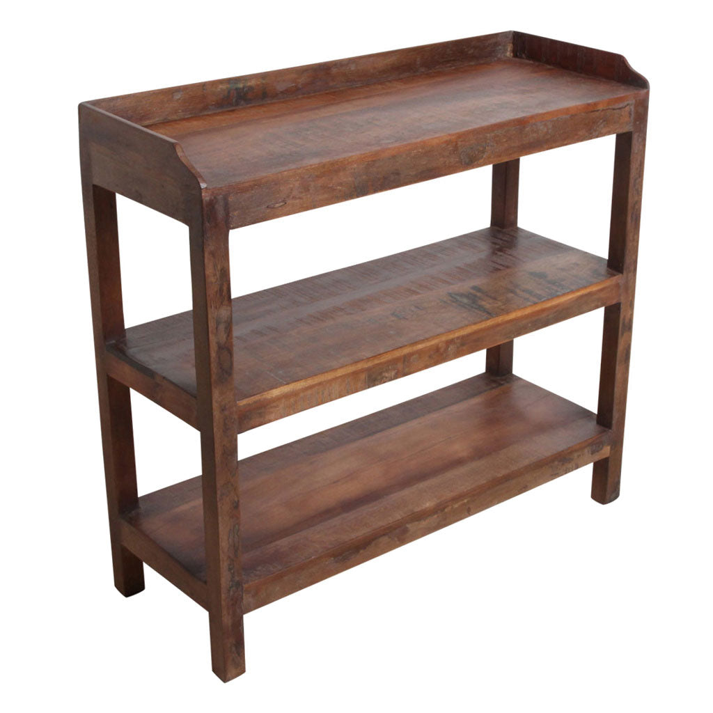 Indoor Regal Regal aus recyceltem Altholz Factory Rack im Wohnambiente aus Holz | zeitloses Design, hochwertig verarbeitet, ideal für Wohn- und