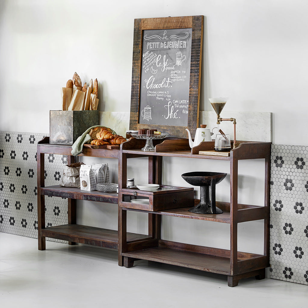 Indoor Regal Regal aus recyceltem Altholz Factory Rack im Wohnambiente aus Holz | zeitloses Design, hochwertig verarbeitet, ideal für Wohn- und | Ansicht 07