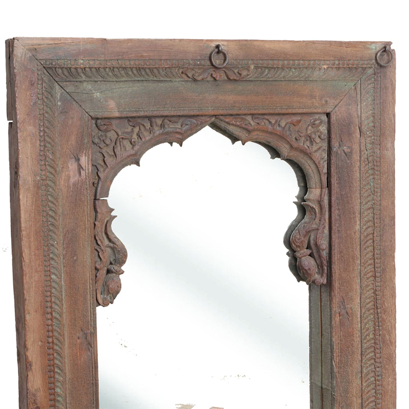 Orientalischer Wandspiegel Teak mit Schnitzereien