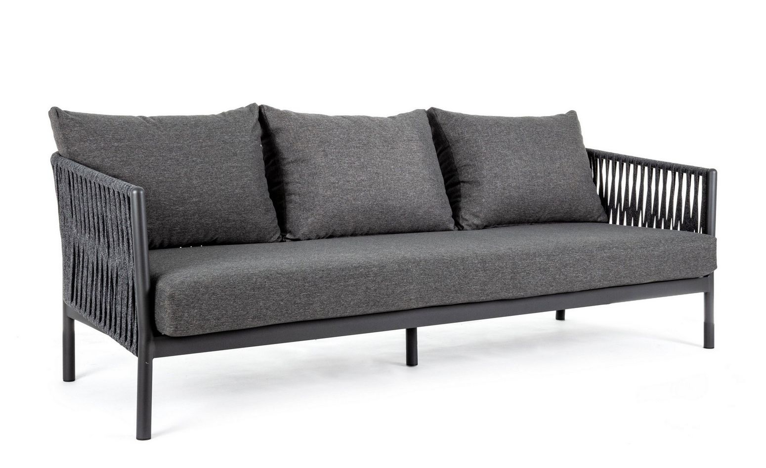 Sofa Florencia mit Kissen anthrazit