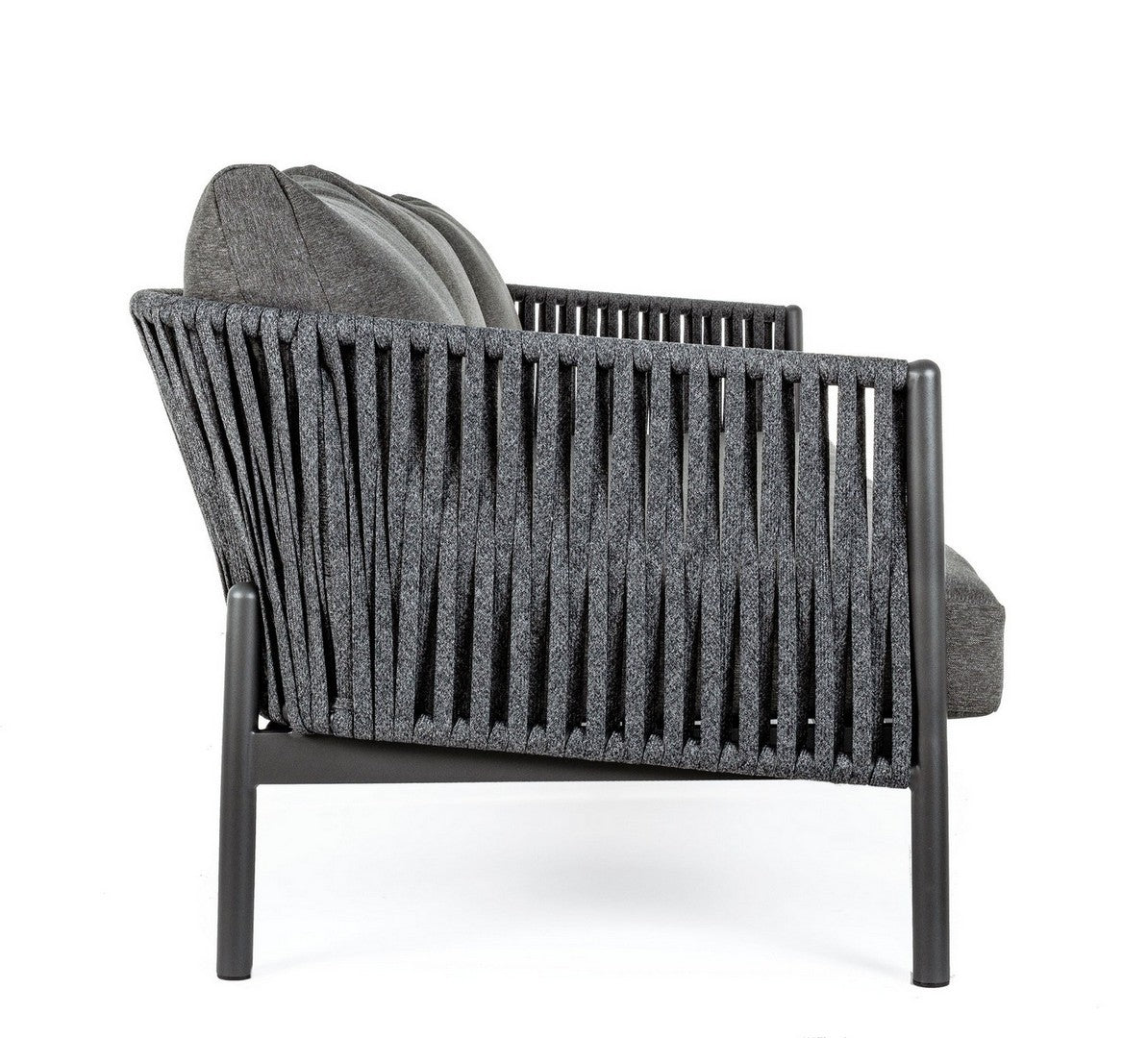 Sofa Florencia mit Kissen anthrazit