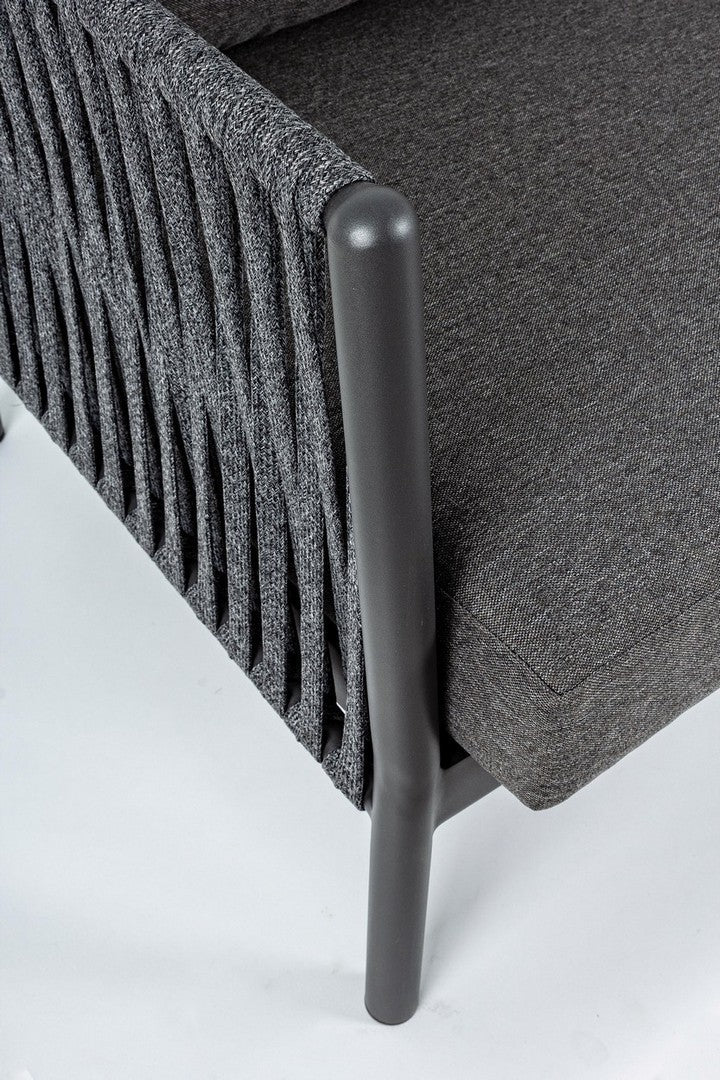 Sofa Florencia mit Kissen anthrazit