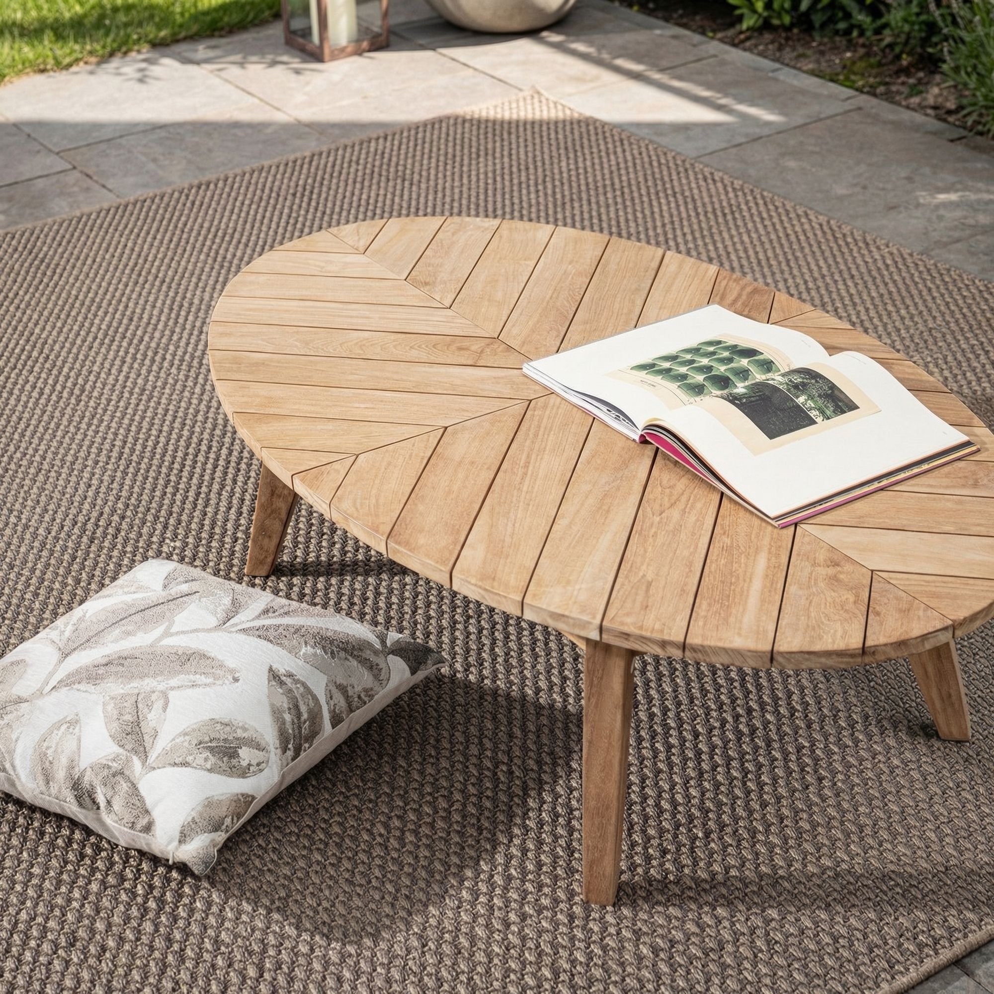 Outdoor Couchtisch Coachella Teak oval I Bizzotto