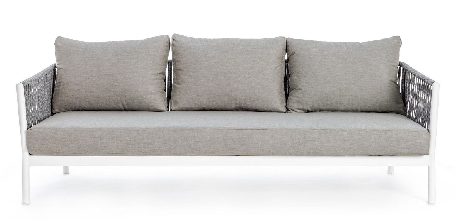 Sofa Florencia mit Kissen weiß I STUFF Shop