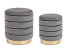 Pouf Darina 2-Set grau