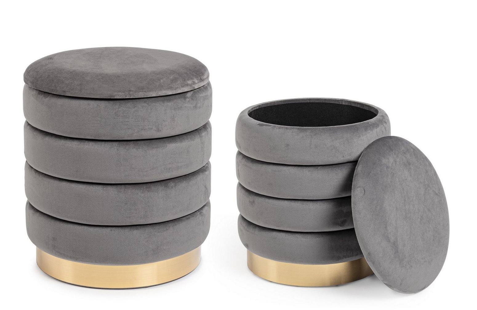 Pouf Darina 2-Set grau