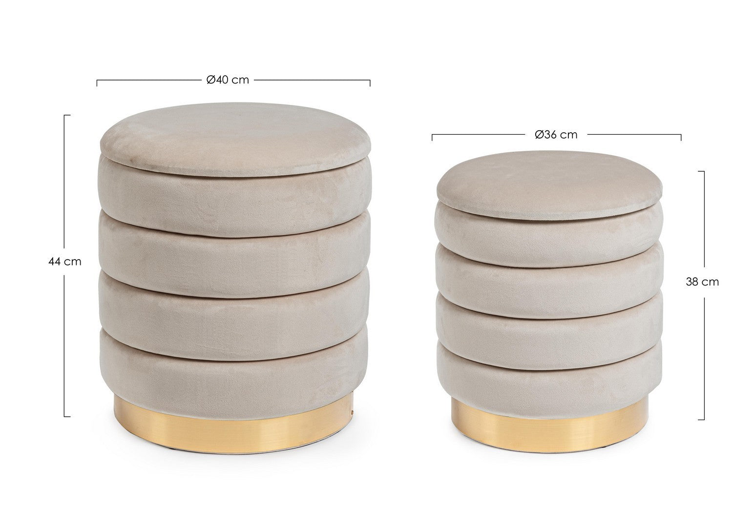 Pouf Darina 2-Set beige