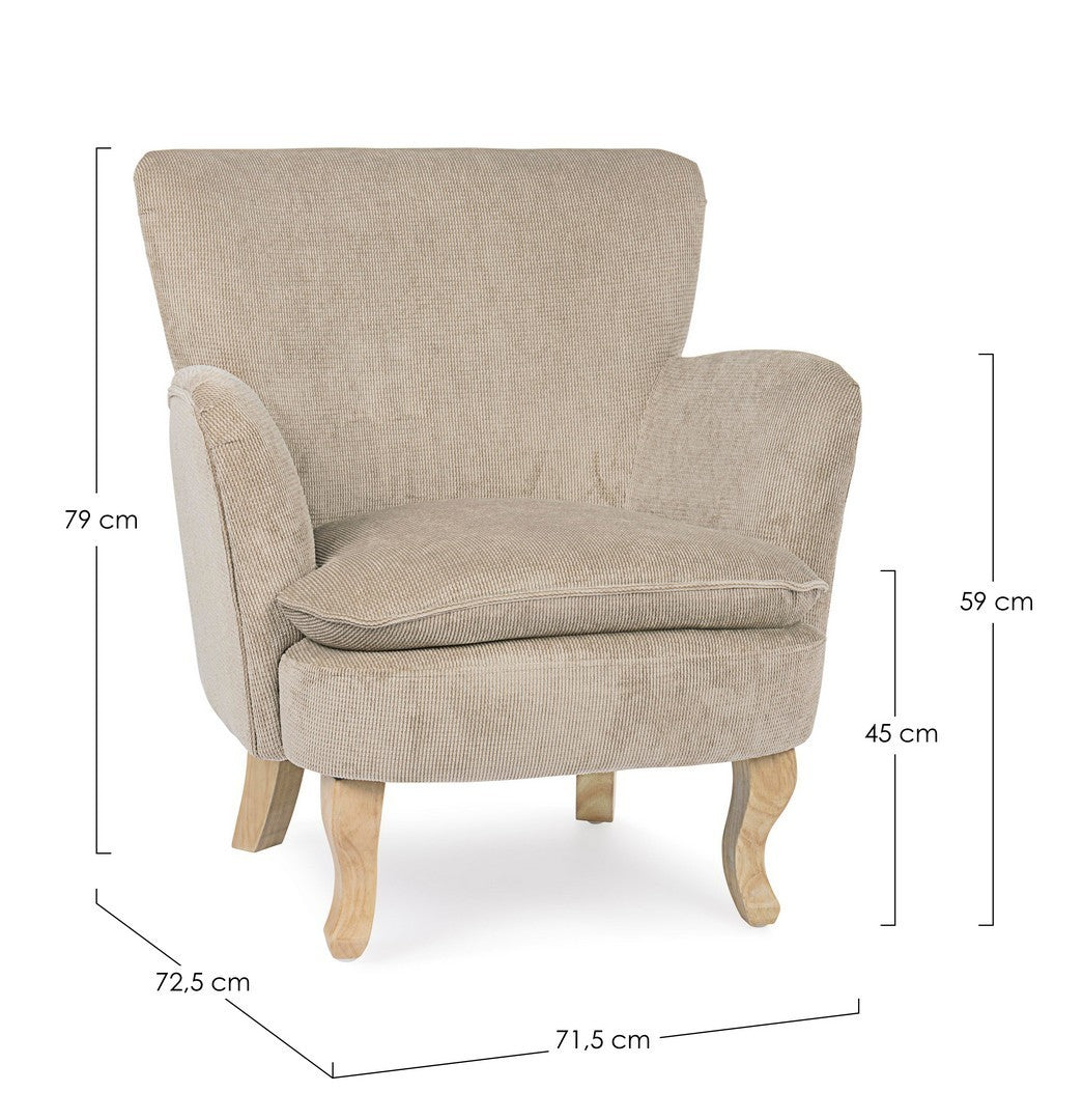 Sessel Chenille taupe Bizzotto I STUFF Shop