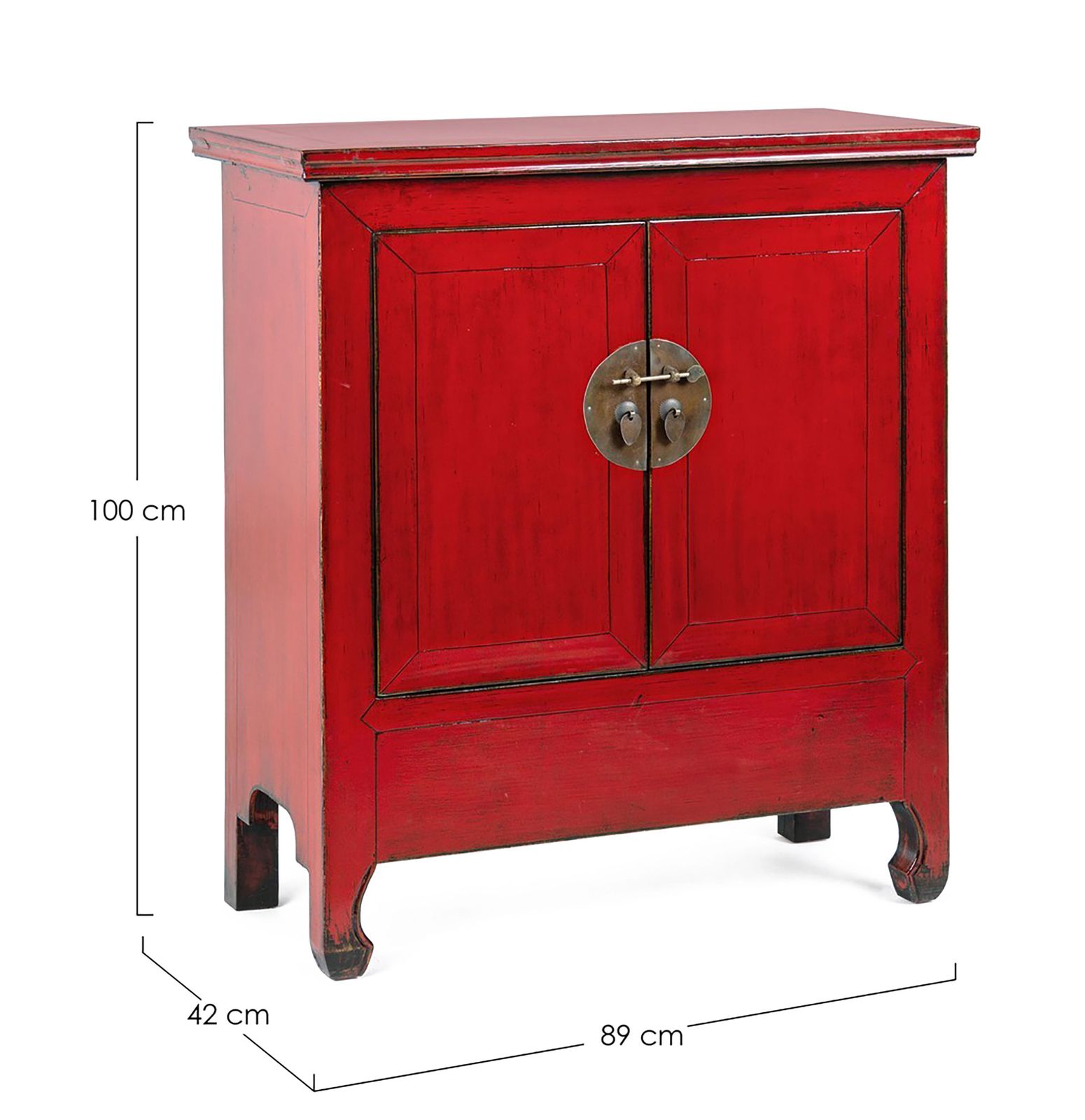 Sideboard Jinan 2T rot von Bizzotto I STUFF Shop