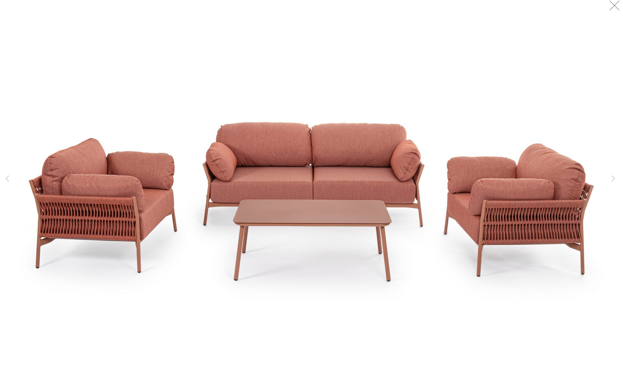 Outdoor Sessel Paradis Sierra lachsrot moderner Terrassen Sessel