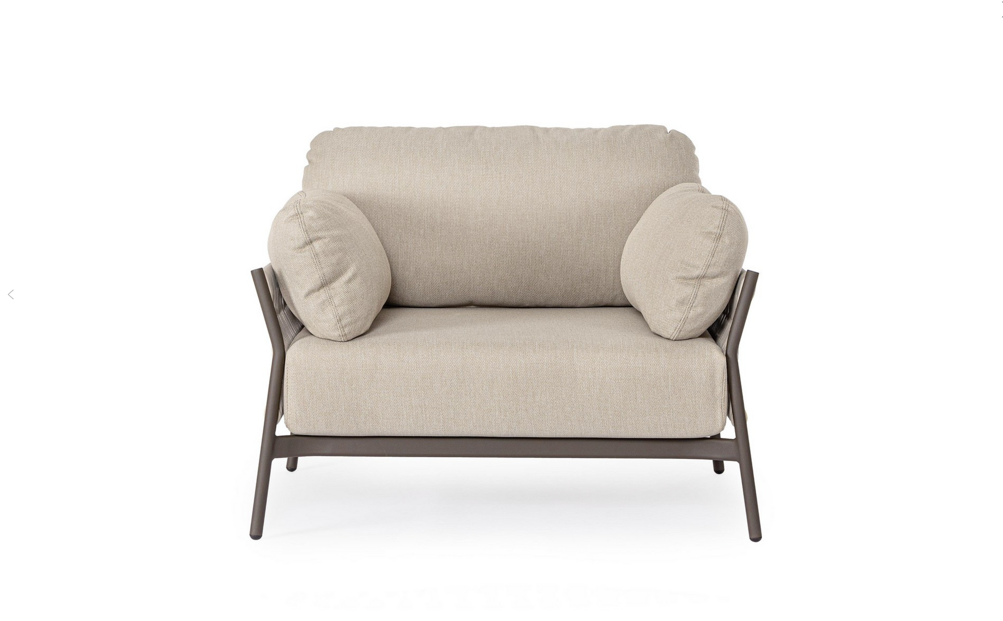 Outdoor Sessel Paradis Raven taubengrau mit Aluminiumgestell