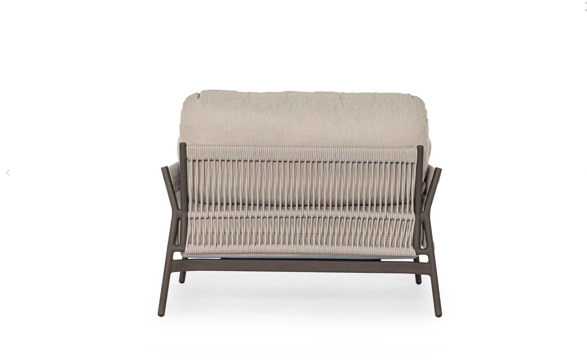 Outdoor Sessel Paradis Raven taubengrau mit Aluminiumgestell