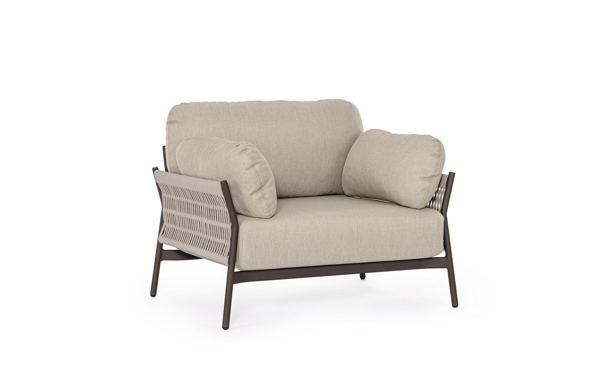 Outdoor Sessel Paradis Raven taubengrau mit Aluminiumgestell