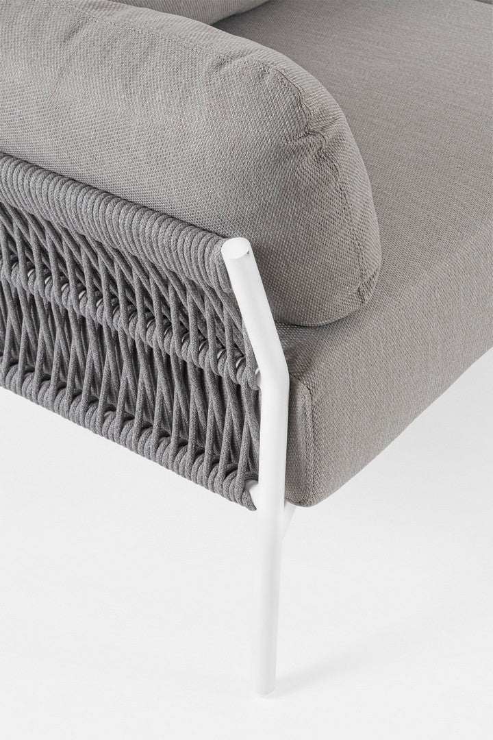 Outdoor Sofa Paradis Agate grau mit Aluminiumgestell für Garten und Terrasse