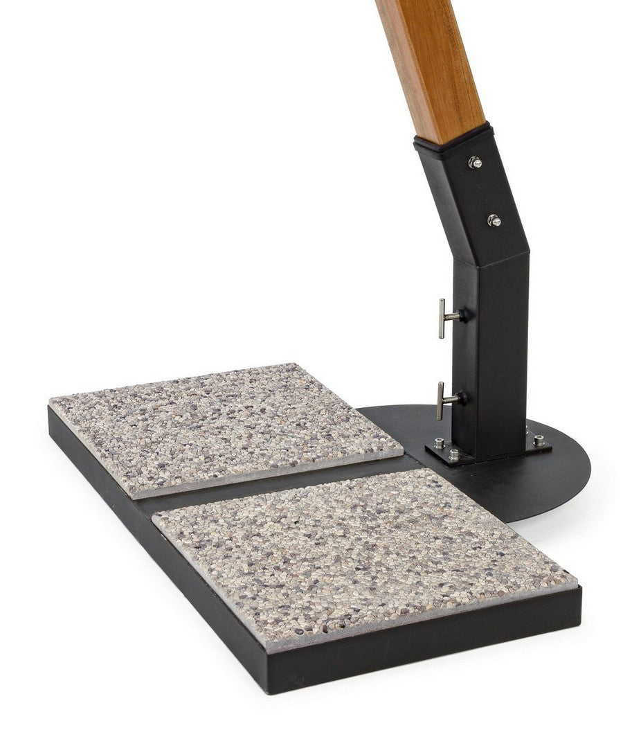 Outdoor Sonnenschirm Capua 3 x 3 m aus Teakholz mit ecrufarbener Bespannung | BIzzotto bei STUFF Shop kaufen