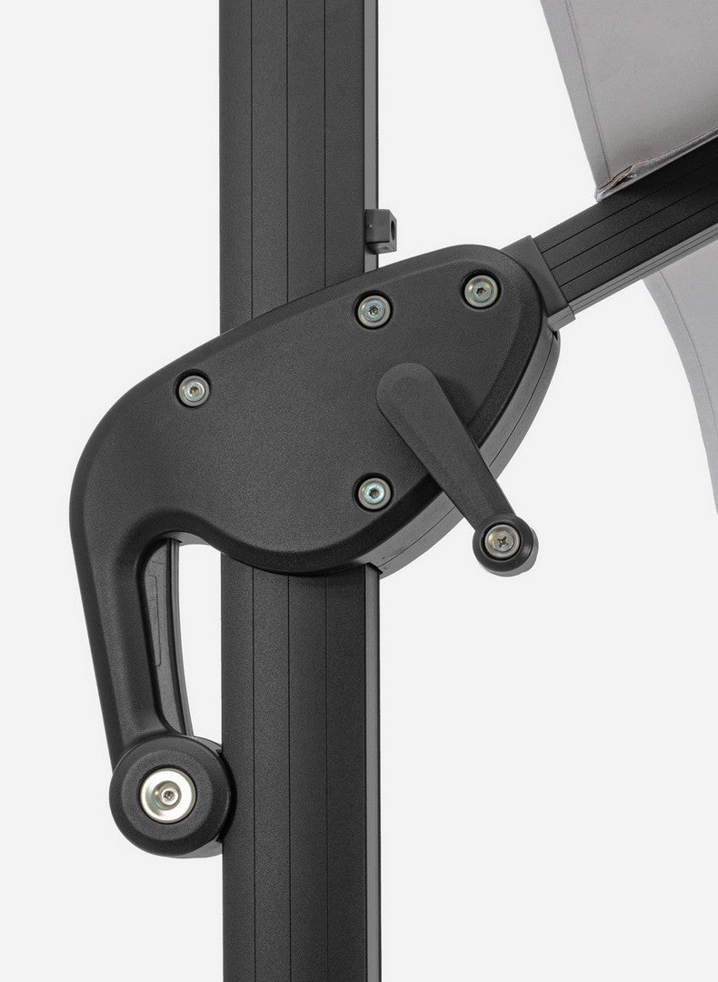 Outdoor Sonnenschirm Ines 3 x 3 m mit LED-Beleuchtung in Anthrazit und Hellgrau | Bizzotto bei STUFF Shop kaufen