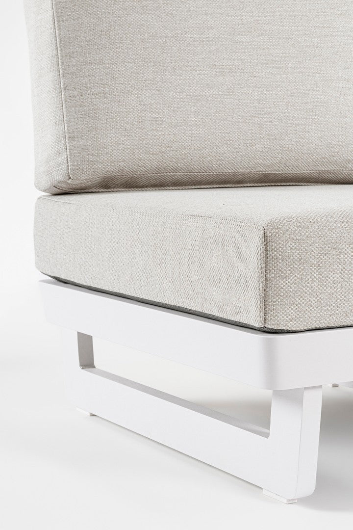 Outdoor Sessel Infinity Modular aus Aluminium mit Olefin-Kissen in Weiß | Bizzotto bei STUFF Shop kaufen