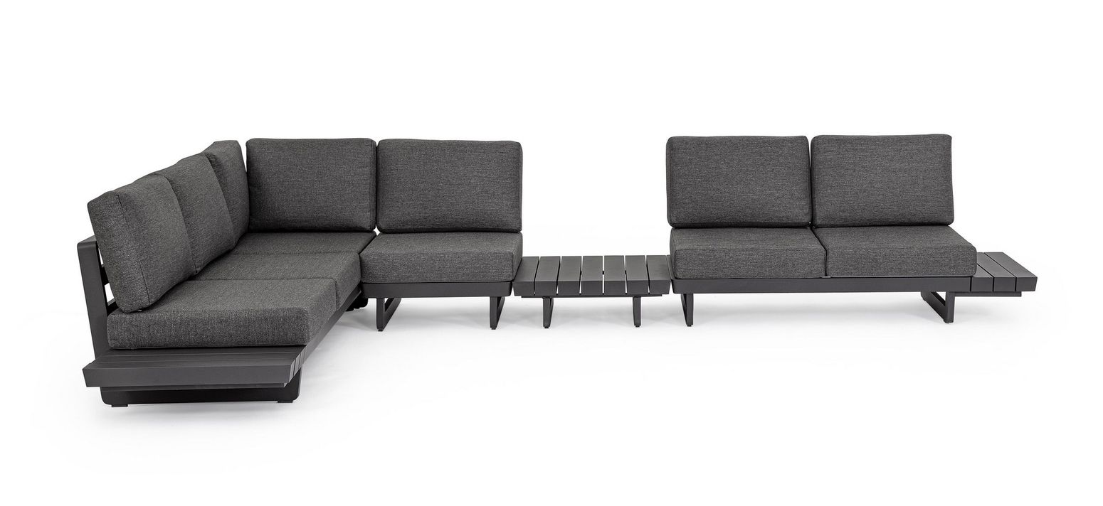 Modulare Outdoor Lounge Infinity in Anthrazit aus Aluminium | Bizzotto bei STUFF Shop kaufen