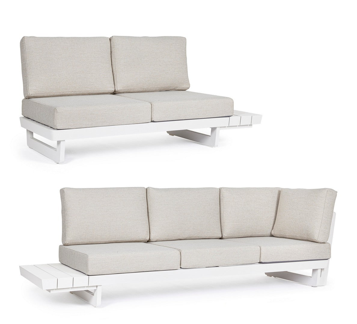 Outdoor Lounge Infinity Modular 2-Set in Weiß mit Olefin-Polstern | Bizzotto bei STUFF Shop kaufen