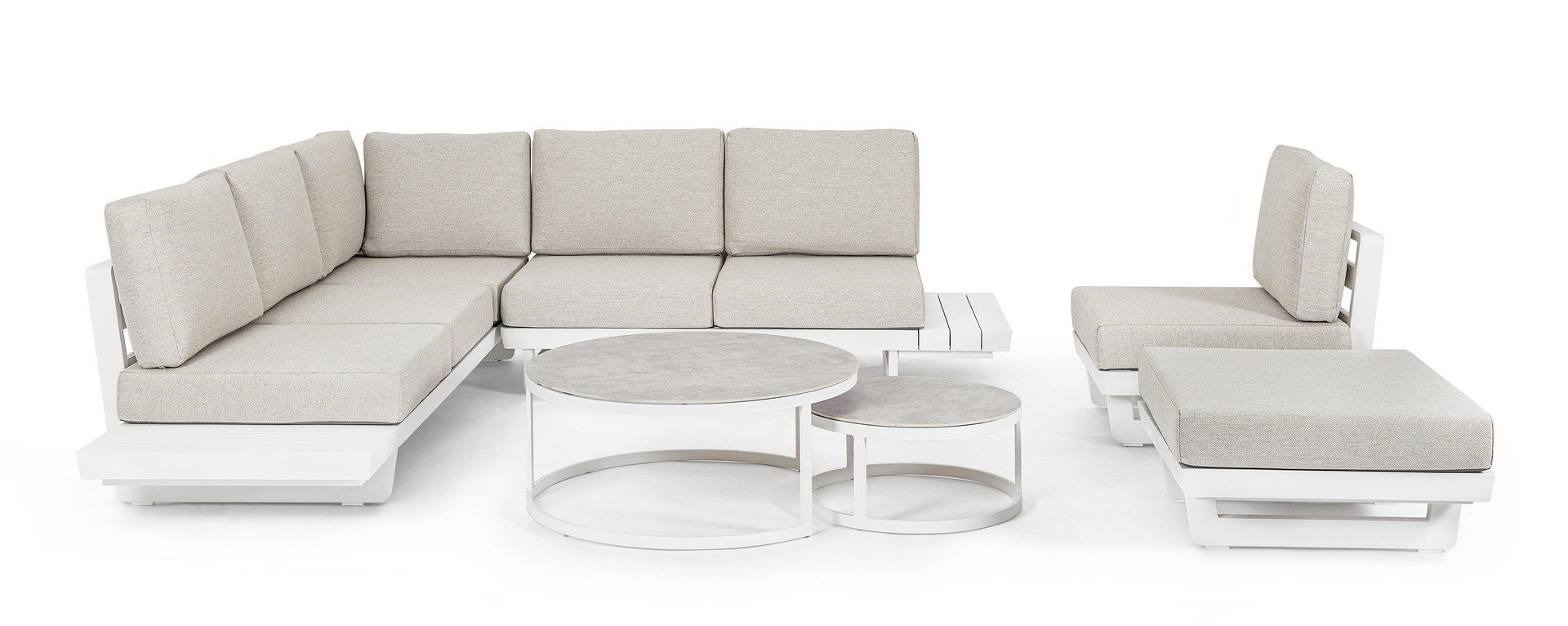 Bizzotto Lounge Infinity 2Set Alu in Weiß Varianten | Bizzotto bei STUFF Shop kaufen