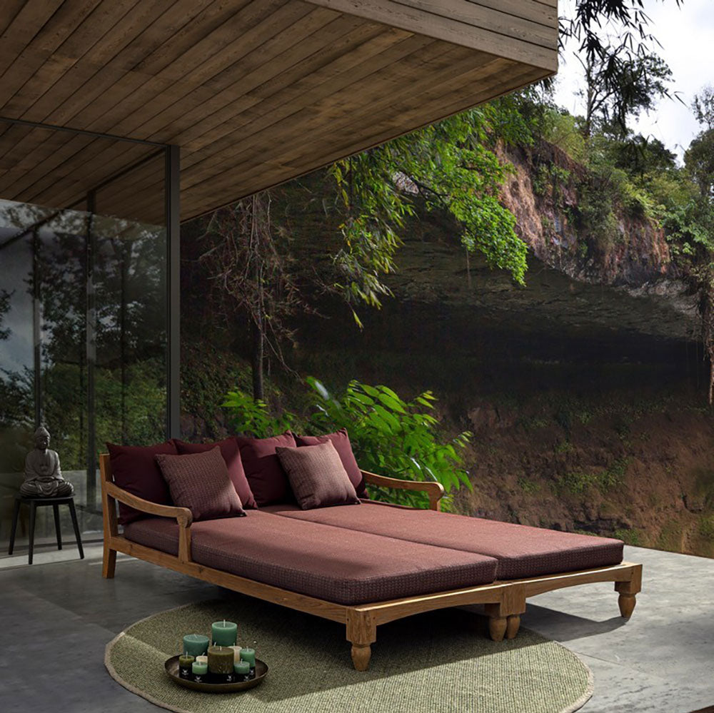 2-Set Daybed Bali weinrot auf Terrasse | Bizzotto bei STUFF Shop kaufen
