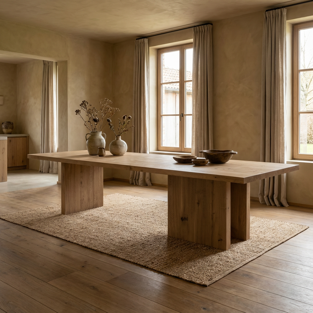 Esstisch Sally Eiche von Gommaire aus massiver französischer Eiche in Natur im Ambiente | Gommaire bei STUFF Shop kaufen