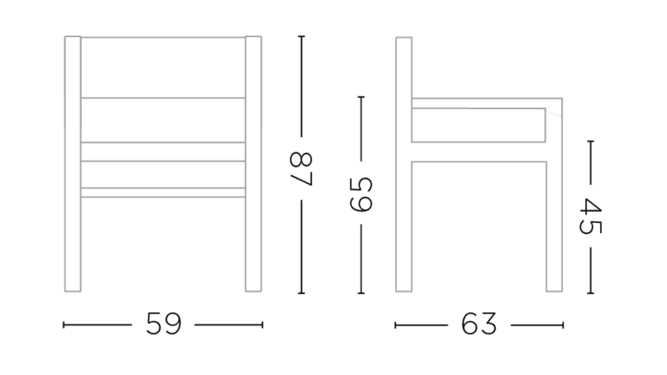 Armlehnenstuhl Mieke Teak