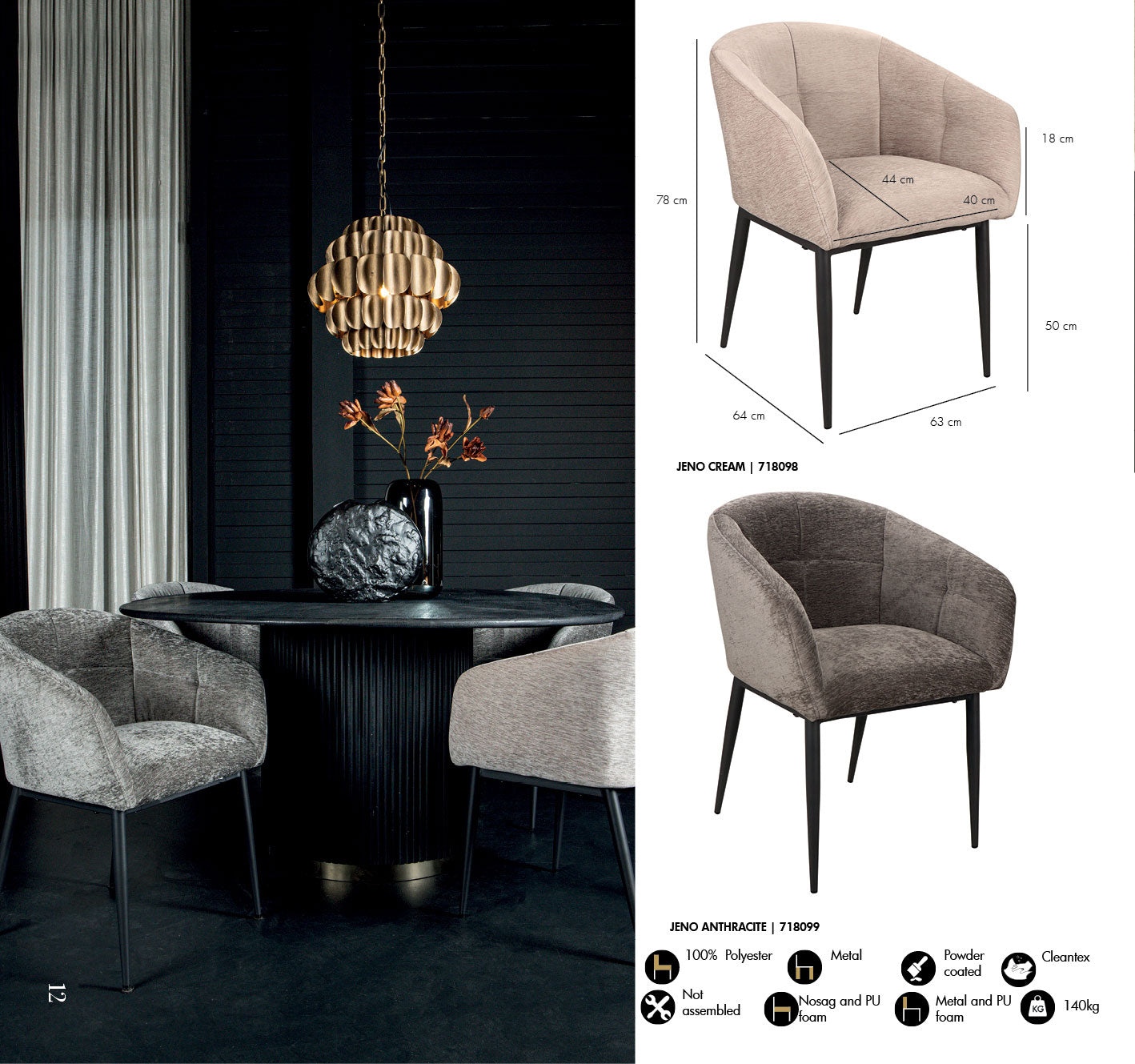 Dining Chair Jeno - PTMD