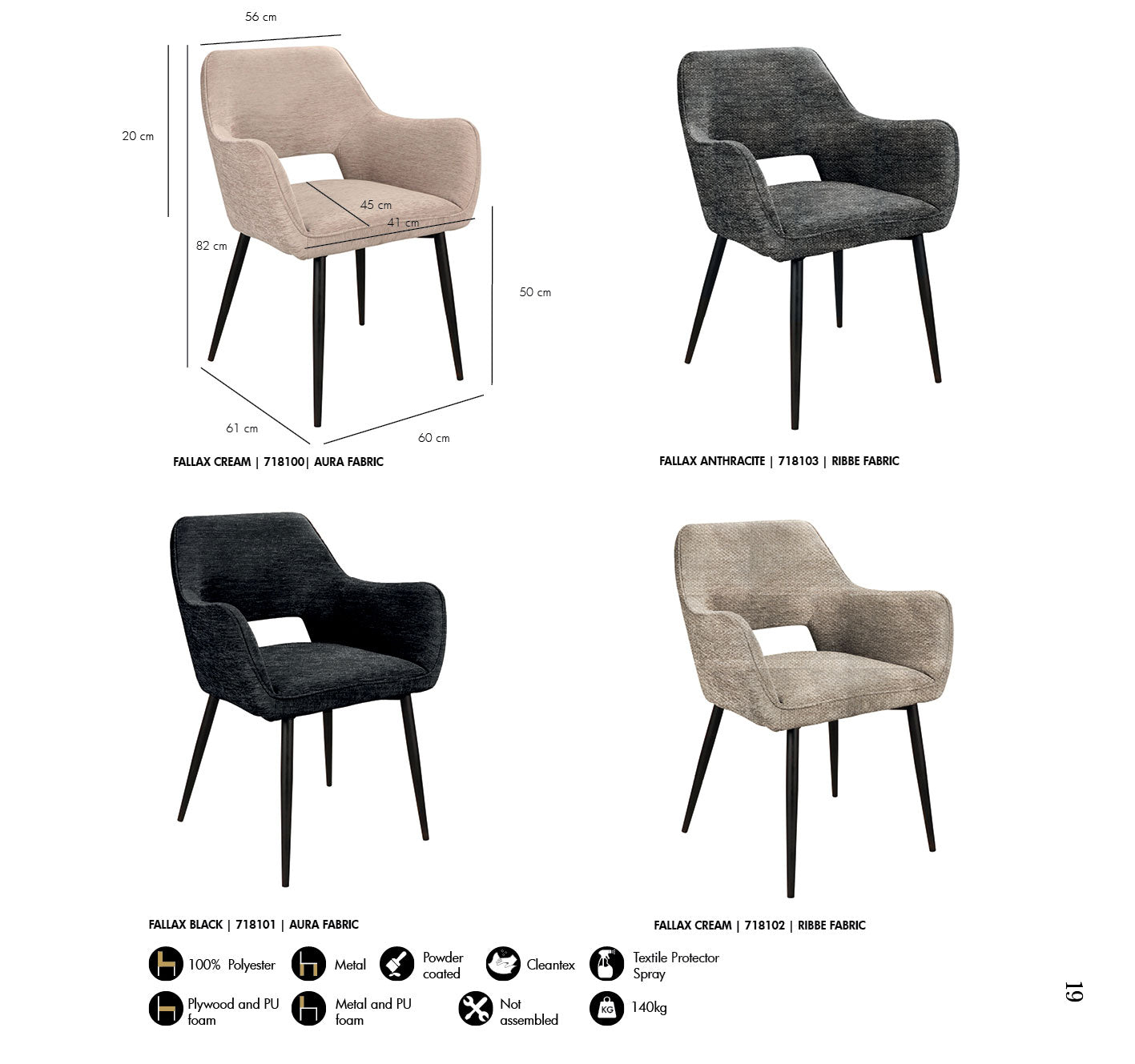 Dining Chair Fallax - PTMD