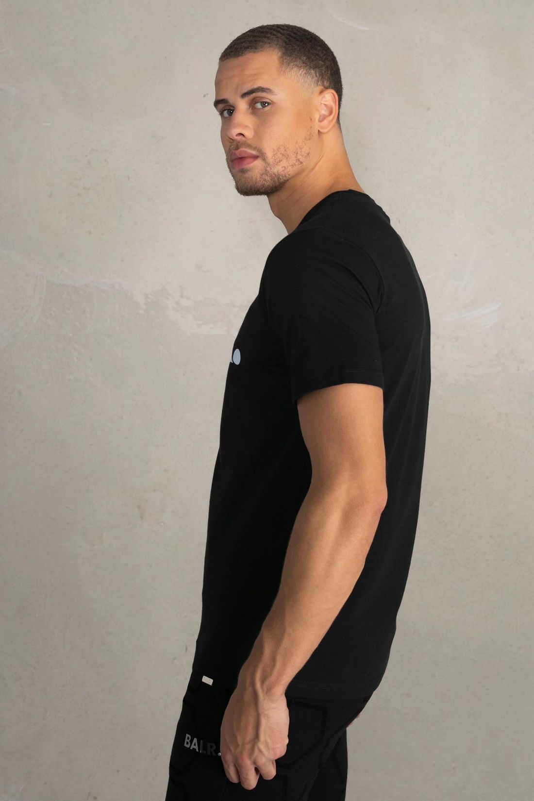 BALR. Brand Straight T-Shirt Jet Black mit Logo | STUFF Shop