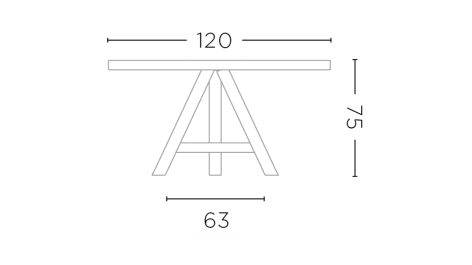 Runder Outdoor-Tisch Anton Teakholz