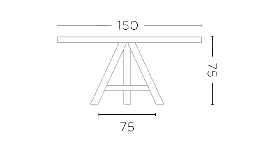 Runder Outdoor-Tisch Anton Teakholz
