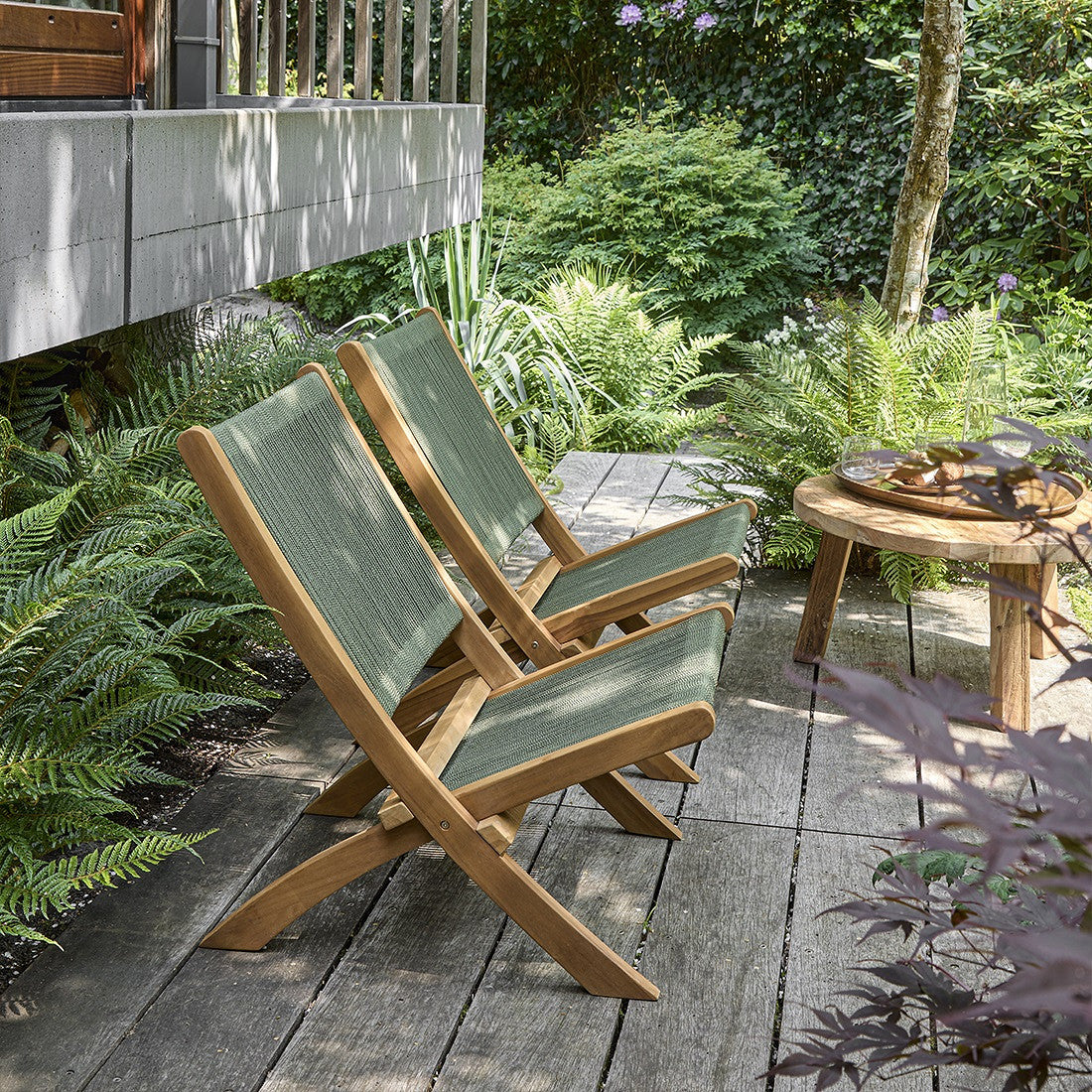 Outdoor Lounge-Klappstuhl Rope Grün I STUFF Shop